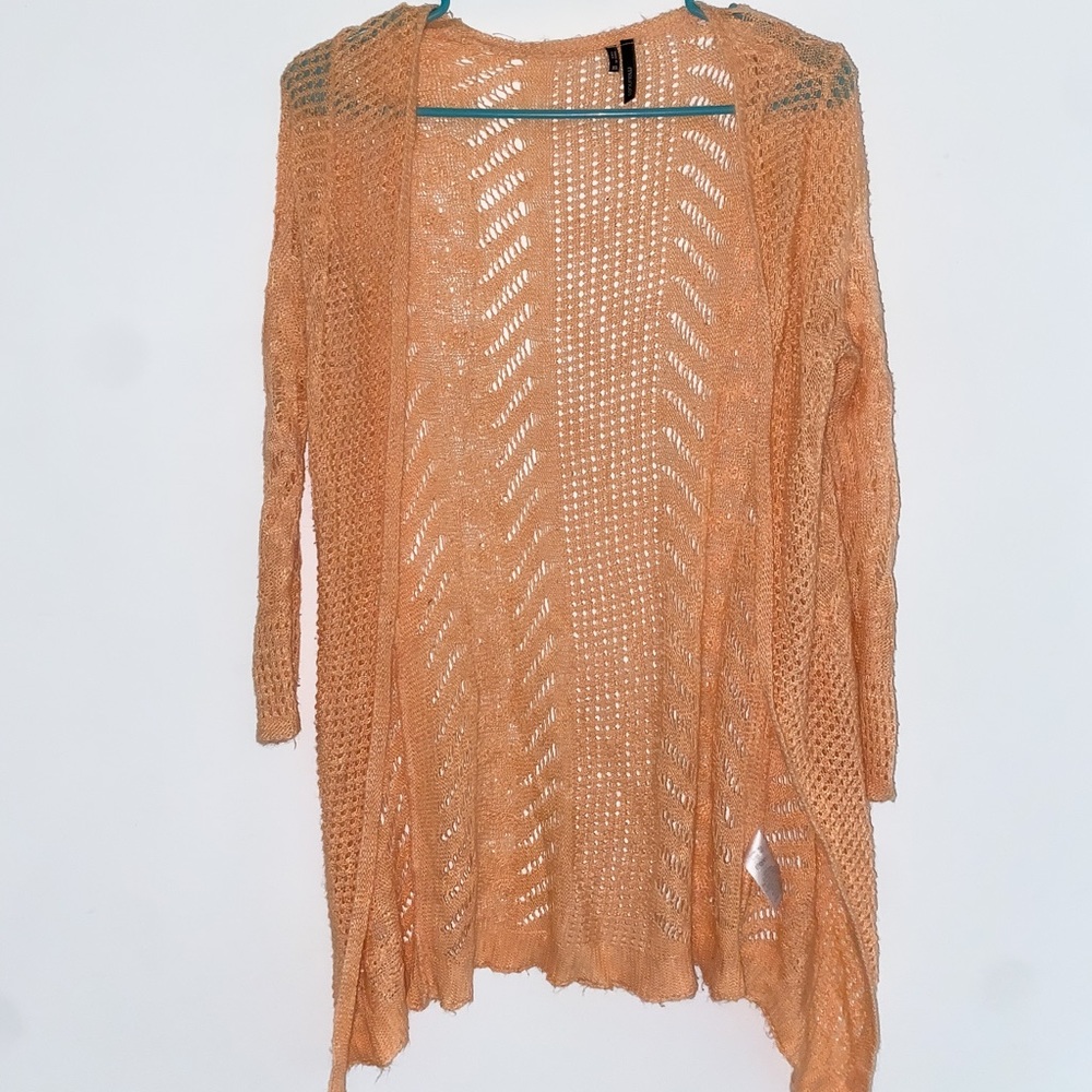 Orange cardigan from Maurices